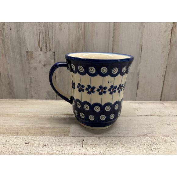 Polish Pottery Mug Handcrafted Boleslawiec Stoneware Zaklady Ceramiczne, Poland - Picture 2 of 4